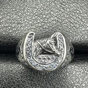 New Condition Sterling Silver Horseshoe Ring 925 Size 7